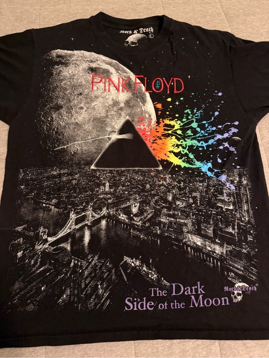 Rock n Death Other - Pink Floyd Black Graphic Short Sleeve Tee - Dark Side of the Moon